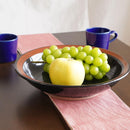 【大谷焼】森陶器 盛鉢 黒 (縁朱)