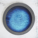 【大谷焼】森陶器 プレート皿 藍 (宇宙, 縁あり)