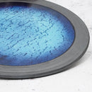 【大谷焼】森陶器 プレート皿 藍 (宇宙, 縁あり)