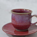 【大谷焼】佳実窯 コーヒーカップ & ソーサー 辰砂