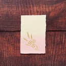 【はがき】水仙 金 桃地 (1枚)｜唐紙