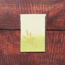 【はがき】水仙 金 抹茶地 (1枚)｜唐紙