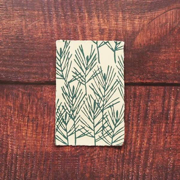 【はがき】松 濃い草 無地 (1枚)｜唐紙