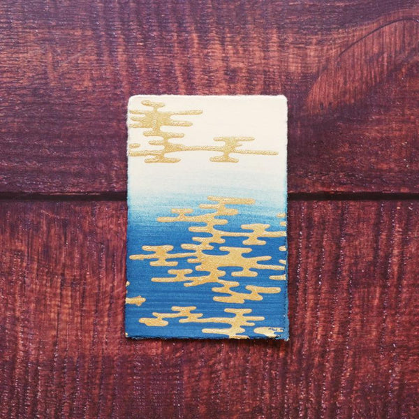 【はがき】雲 金 藍地 (3枚)｜唐紙