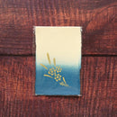 【はがき】水仙 金 藍地 (3枚)｜唐紙