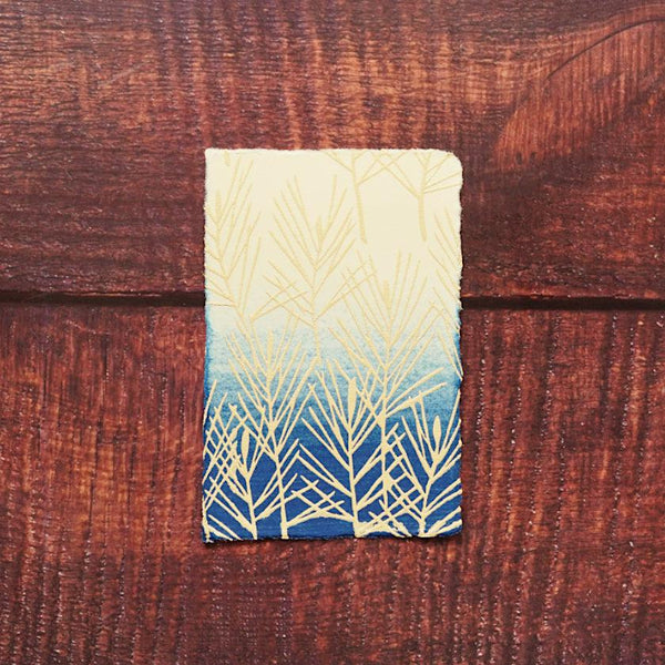 【はがき】松 金雲母 藍地 (3枚)｜唐紙