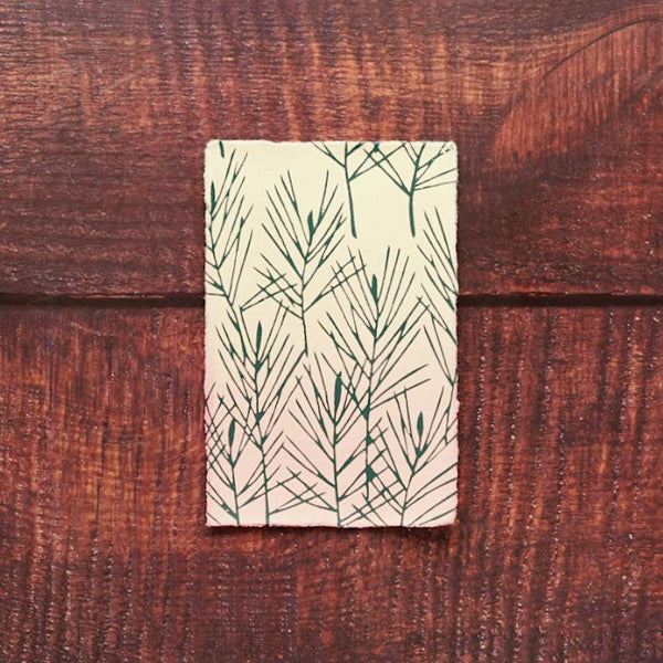 【はがき】松 濃い草 桃地 (3枚)｜唐紙