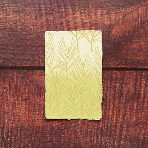 【はがき】松 金 抹茶地 (3枚)｜唐紙