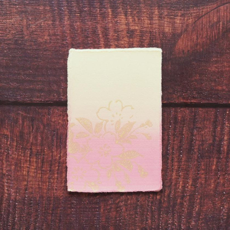 【はがき】桜 金雲母 桃地 (3枚)｜唐紙