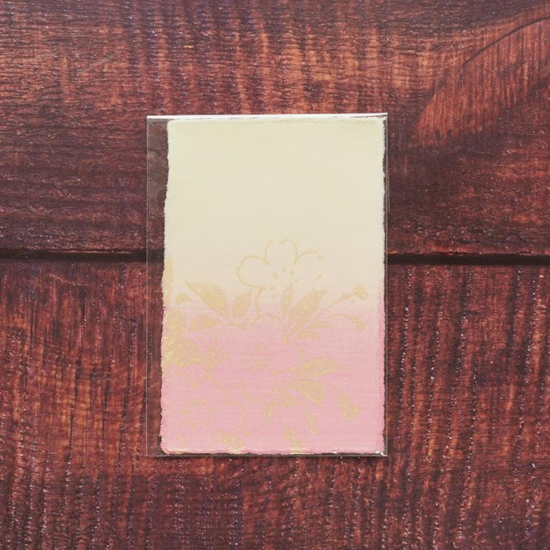 【はがき】桜 金雲母 桃地 (3枚)｜唐紙