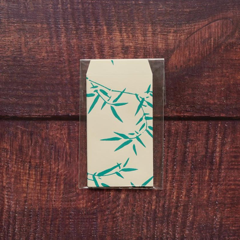 【ポチ袋】(大) 笹 若草 (2枚)｜唐紙