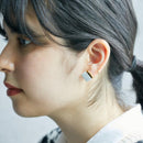 【ピアス】白磁 スクエア | 有田焼 | 6.kiln
