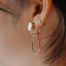 【イヤリング】白磁 シルバー | 有田焼 | 6.kiln