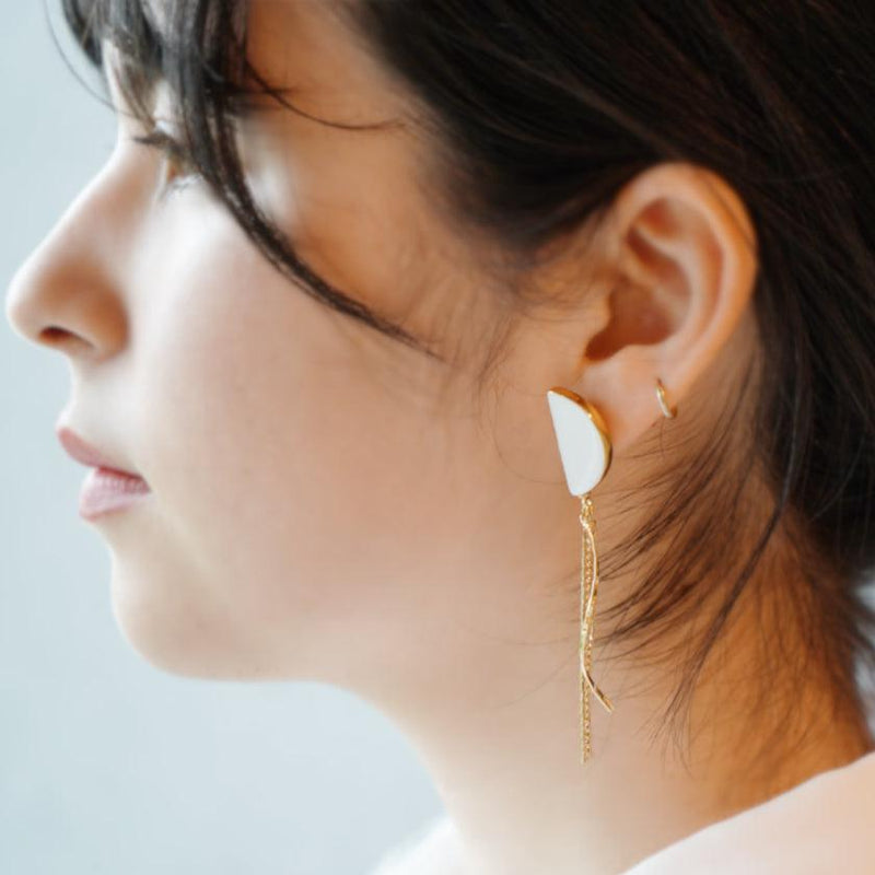 【ピアス】半月 | 有田焼 | 6.kiln