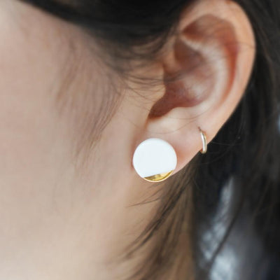 【ピアス】月の満ち欠け | 有田焼 | 6.kiln