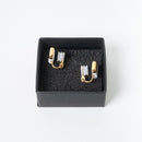 【イヤリング】白磁スクエア (S) | 有田焼 | 6.kiln