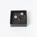 【ピアス】白磁ゴールド | 有田焼 | 6.kiln