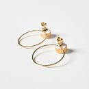 【ピアス】白磁ゴールド | 有田焼 | 6.kiln