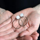 【ピアス】白磁シルバー | 有田焼 | 6.kiln