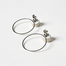 【ピアス】白磁シルバー | 有田焼 | 6.kiln