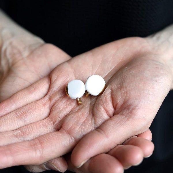 【イヤリング】月の満ち欠け | 有田焼 | 6.kiln