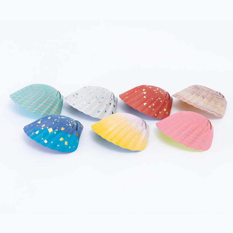 【折り紙トレイ】紙の貝殻椀 砂子黄 | 加飾技法