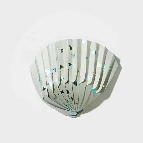 【折り紙トレイ】紙の貝殻椀 三角箔鼠 | 加飾技法