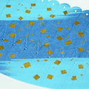 【折り紙トレイ】紙の貝殻椀 刷毛石青 | 加飾技法