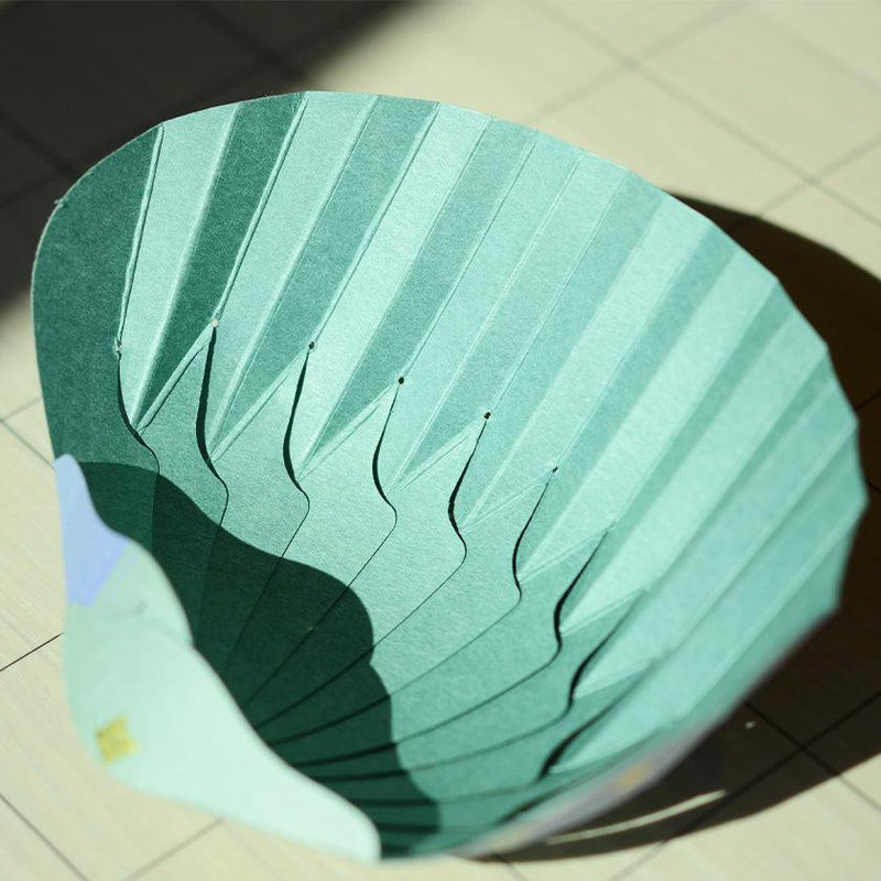【折り紙トレイ】紙の貝殻椀 刷毛石紫 | 加飾技法