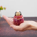 【ひな人形】ミニ親王飾り (殿：黒、姫：紅) | 津軽塗