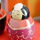 【ひな人形】ミニ親王飾り (殿：黒、姫：紅) | 津軽塗