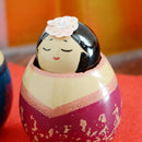 【ひな人形】ミニ親王飾り (殿：青、姫：紅) | 津軽塗