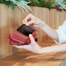 【カジュアルポーチ】こっかーら (赤) | 八重山みんさー織り |あざみ屋