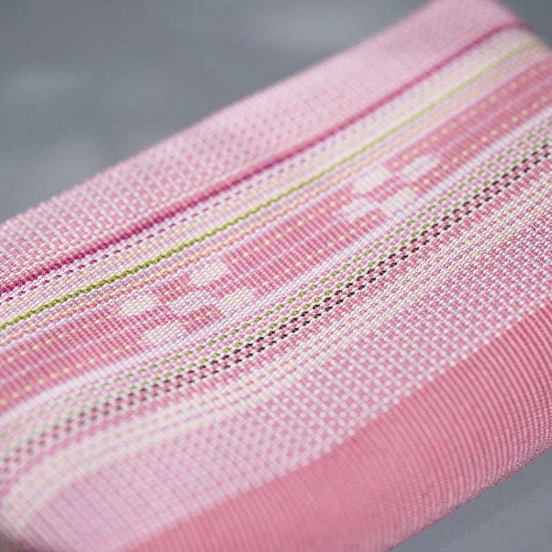 【カジュアルポーチ】野牡丹 (ピンク) | 八重山みんさー織り |あざみ屋