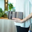 【カジュアルポーチ】綾羽 (グレー茶) | 八重山みんさー織り |あざみ屋