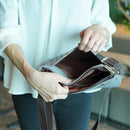 【トラベルショルダー】綾羽 (グレー茶) | 八重山みんさー織り |あざみ屋