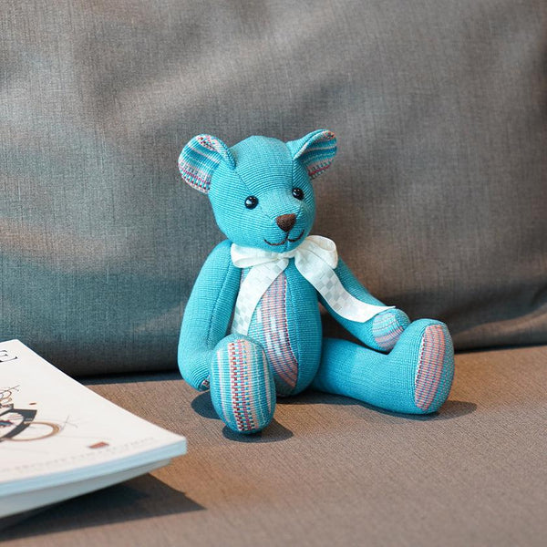 【テディベア】 かなさ (青) | 八重山みんさー織り |あざみ屋