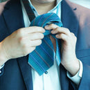 【ネクタイ】 イノー (青) | 八重山みんさー織り |あざみ屋