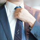 【ネクタイ】ピンストライプ (紺) | 八重山みんさー織り |あざみ屋