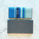 【長財布】 南風 (青) 束入れ前段ハギ | 八重山みんさー織り |あざみ屋