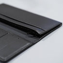 【長財布】 夜香木 (黒) 束入れ前段ハギ | 八重山みんさー織り |あざみ屋