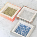 【アートパネル】春 桜小紋・箔 (S) | 金銀砂子細工 | 逸品集（菊池襖紙工場）