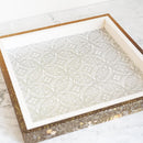 【アートパネル】春 露草 (L) | 金銀砂子細工 | 逸品集（菊池襖紙工場）