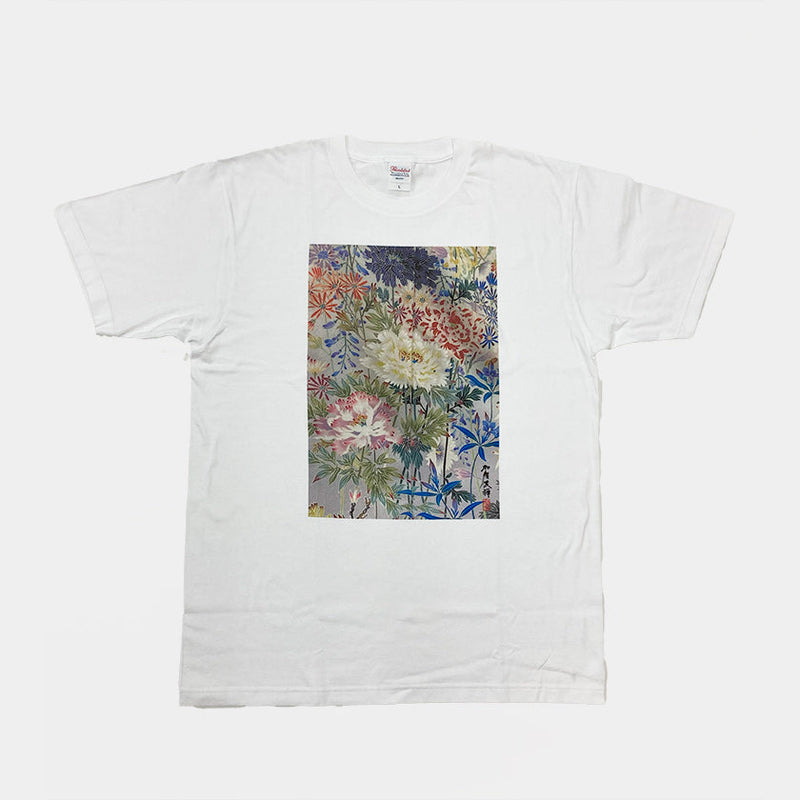 【Tシャツ】花カラー 白 フリーサイズ | 加賀友禅 | J.Flavor * 菊田宏幸