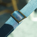 【ショルダーバッグ】ME-13 七宝繋ぎ (紺地×黒漆) | 甲州印伝 | 印傳屋