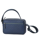 【ショルダーバッグ】ME-13 七宝繋ぎ (紺地×黒漆) | 甲州印伝 | 印傳屋