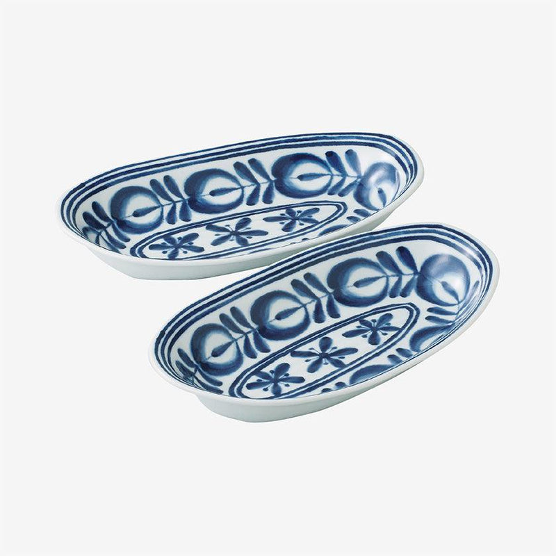 【カレー皿ペアセット】モダンブルー カレー鉢 | 波佐見焼 | 西海陶器