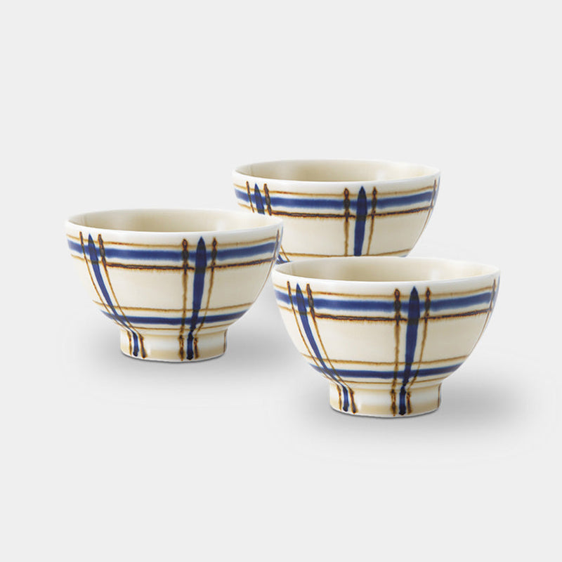【茶碗3個セット】色格子 茶碗 | 波佐見焼 | 西海陶器