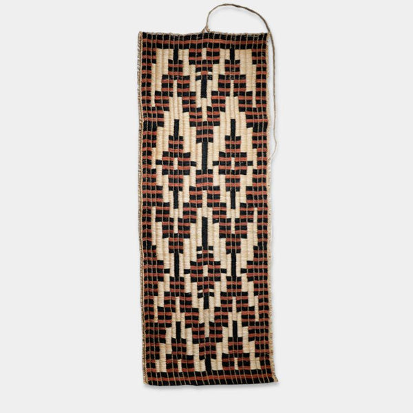 稀少】アイヌ工芸 アイヌ紋様 手つき盆 シントコ小物入 脚付 稀少