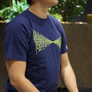 【Tシャツ】IoII 紺 | アイヌ工芸